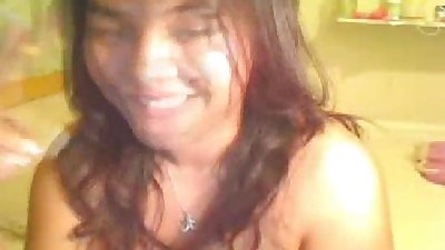 Busty Hint hottie üzerinde webcam
