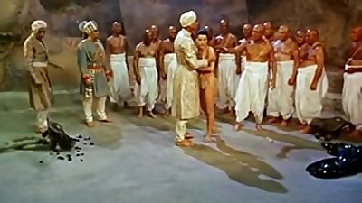 Sexy indiano danza prima enorme snake