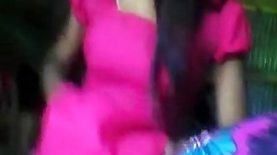 индийский Девушка показывая Розовый волосатые Киска